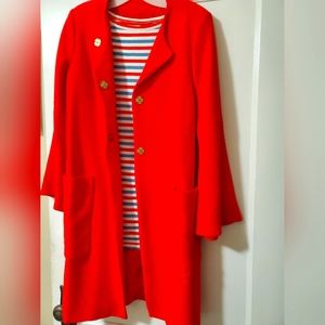 Zara basic red coat for women with bell sleeves brand new with tag size small
